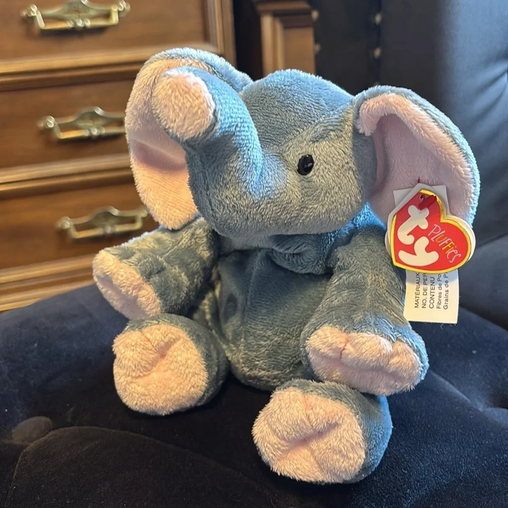 NWT TY Pluffies Elephant Stuffed Animal - Picture 3 of 4